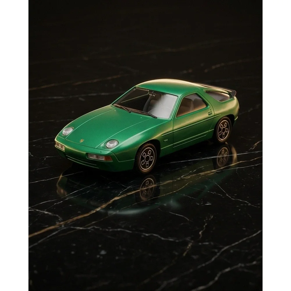 Bburago Porsche 928 Green Diecast Car 1/43 Vintage 1980s Made in Italy 4191